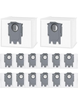 Üstüner Roborock S8+ S8 Pro Ultra S8 Maxv Ultra S7 Maxv Ultra S7 Maxv Ultra S7 Pro Ultra Q7+ Q7 Max+ T8 Q5+ G10S Pro Q7 Max+ Q8 Max+ Elektrikli Süpürge Için 14 Adet Toz Torbası Istasyonu, 3l Büyük