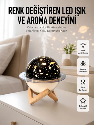 Semel Hava Nemlendirici LED Işıklı Gece Lambası Yıldız Görünümlü Renk Değiştiren
