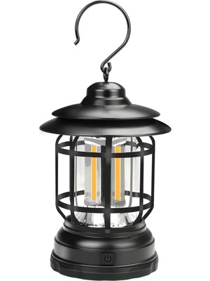 Üstüner - Nostaljik LED Lamba - Kamp Lambası - Pilli