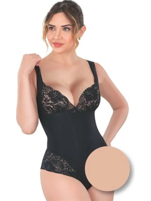 Semel Ten Dantelli Agraflı Body Korse