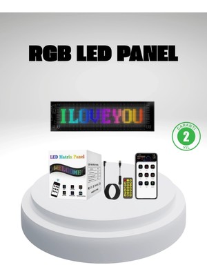 Semel Rgb LED Panel – Mobil Uyumlu, Yazı ve Gıf Destekli, USB Bağlantılı Dekoratif Ekran