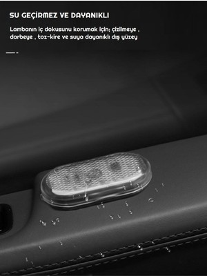 Üstüner 7 Renk Değişebilen Dokunmatik Sensörlü Mini 6 LED Lamba USB Şarj Edilebilir Mıknatıslı Aydınlatma