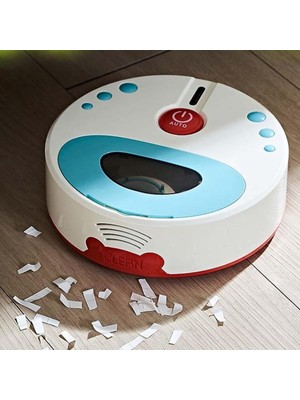 Üstüner Giffy/oyuncak Pilli Robot Süpürge Sesli ve Işıklı Gerçek Süpürme Özelliği ve Sürekli Farklı Yönlere Giden Oyuncak Robot Süpürge Oyuncağı
