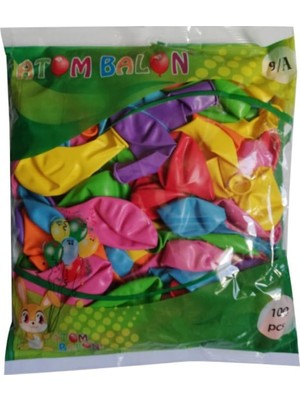 Üstüner 9A Karışık Renkli Balon 100'LÜ Atom