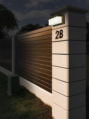 Üstüner Bahçe Aydınlatması LED Işık 12W Beyaz Günışığı Işık Zita Ultra Şapkalı Bahçe Duvar Aplik Su Geçirmez (Gün Işığı 3000K)
