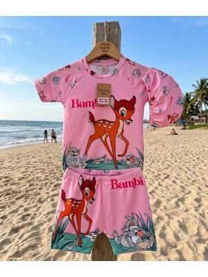 Rony Pony Kids Kız Çocuk Beyaz Şapkalı Mayo Takımı - 3 Parça