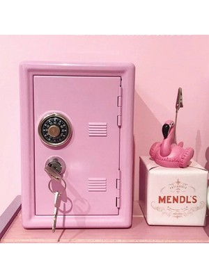Keyfim Shop Kilitli Kasa Kumbara -Pembe
