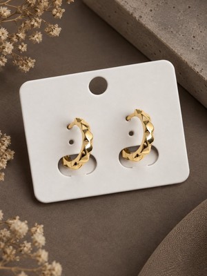 Serelya 14K Gold Renk Kaplama cm Kadın Küpe