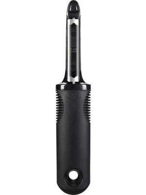 Üstüner Good Grips Paslanmaz Çelik Tırtıklı Bıçaklı Sebze Soyma Aleti, Siyah