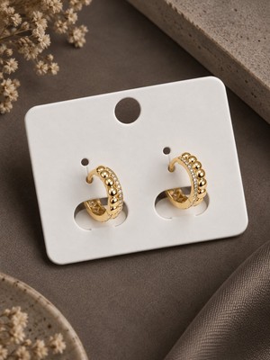 Serelya 14K Gold Renk Kaplama cm Kadın Küpe