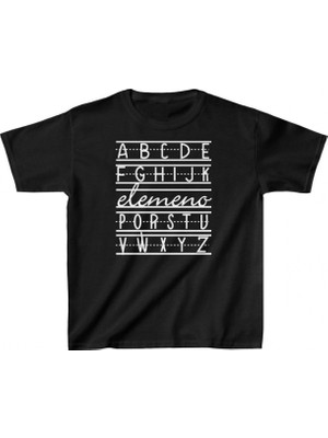 Pileli Store Baskılı T-Shirt - Siyah -