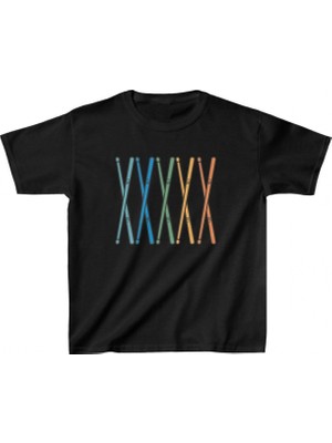 Pileli Store Baskılı T-Shirt - Siyah -