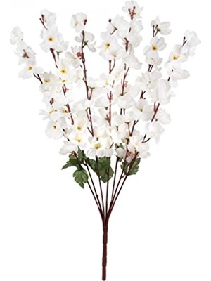 Kazan Hobi Beyaz Japon Kiraz Çiçeği Bahardalı, 9 Dallı, 40 cm
