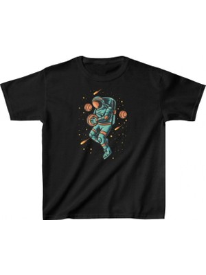 Pileli Store Baskılı T-Shirt - Siyah -