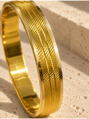 Sarezza Gold Trabzon Desenli Hasır / Şarnel Bilezik -- 8 Ayar– 5,50 gr
