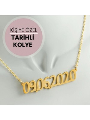 Pileli Store Kişiye Özel Tarih Yazılı Kolye