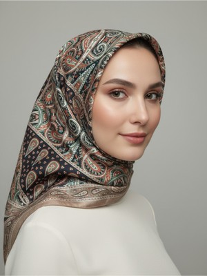 Lady Coco Dijital Baskı Royan Eşarp Desen 1 Renk 5