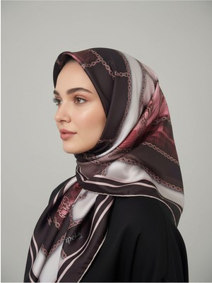 İpekal Halka Zincir Desenli Soft Eşarp Desen 1 Renk 8