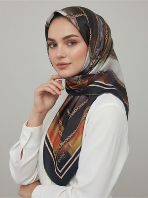 İpekal Halka Zincir Desenli Soft Eşarp Desen 1 Renk 10