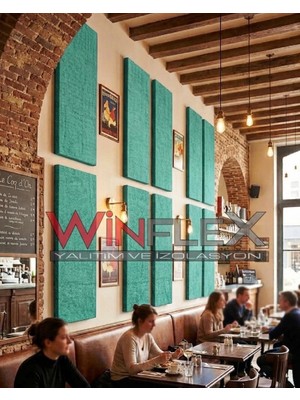 Winflex 60X240 cm Dev Boy Akustik Panel Su Yeşil