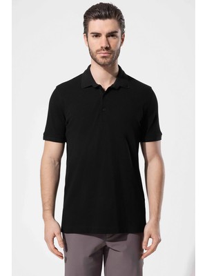 Vaganza Erkek Polo Yaka T-Shirt U008068 Siyah