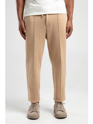 Vaganza Erkek Beli Lastik Bağcıklı Pamuklu Jogger Pantolon U008150 Kahve