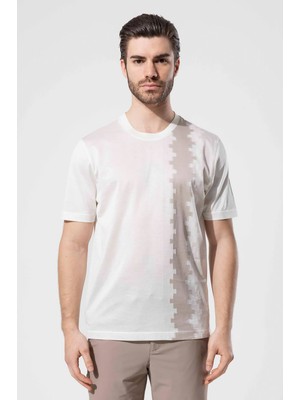 Vaganza Erkek Merserize Bisiklet Yaka T-Shirt U07017 Latte