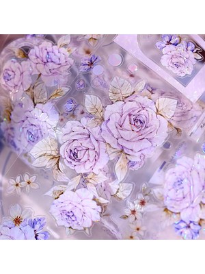 Papatya Craft A18-XIAOBAIJIA 150CM Mor Cicek Hologramli Pet Tape