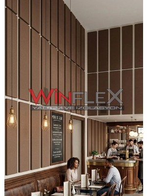 Winflex 60X240 cm Dev Boy Akustik Panel Kahverengi