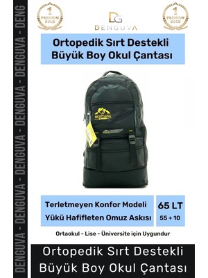 Denguva Ortopedik Su Geçirmez Konfor Modeli Fermuarlı Büyük Boy Çok Gözlü Bölmeli Kamp Outdoor Sırt Çantası