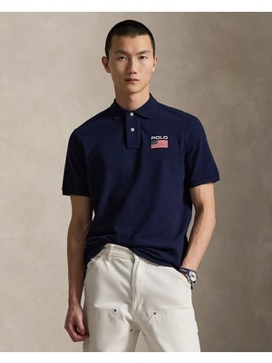 Ralph Lauren Klasik Kesim Bayrak Desenli Polo Tişört