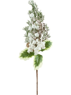 Meks Ağaç Beyaz Kokina Yılbaşı Süsü 34 cm
