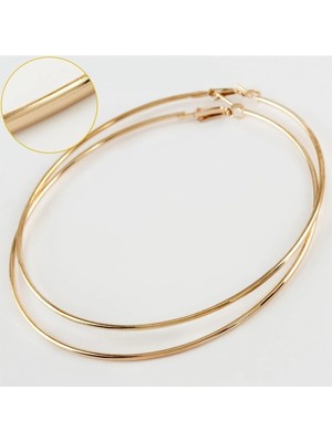 Meks Ince Boru Metal Halka Küpe 8-9-10 cm