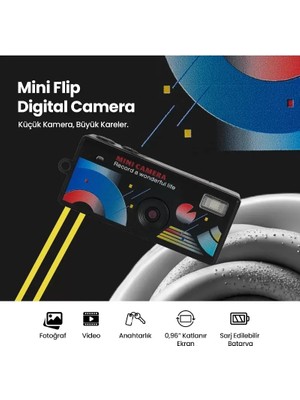Dijital Mini Anahtarlık Kamerası - Katlanır Ekran - 1080P Çözünürlük Midastech