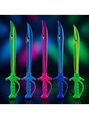 Kuzey Oyuncak 5 Adet Mini 38 cm Renkli LED Işıklı Kılıç LED Işıklı Çubuk Yılbaşı Parti Işıkları Parti Aksesuarları