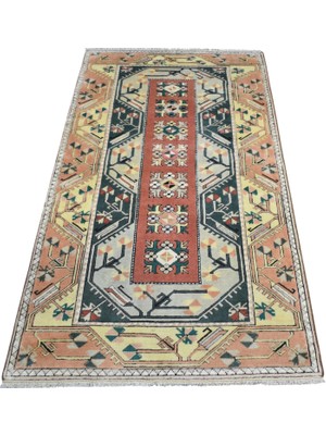 Zehra Abla Halı El Dokuma Çiçekli Ada Milas Motifli Bozalan Muğla Oygulu Kirman Yün Halı 7452
