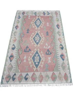 Zehra Abla Halı Vintage El Dokuma Nadir Pastel Pınarbaşı Kayseri Yün Kilim 7458
