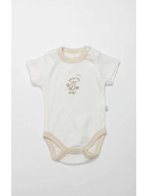 Bistyle Body Yarım Kol My Favorite Zoo 17184 Ekru