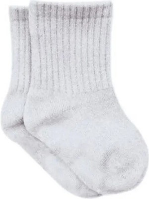 Bistyle 6'lı Basic Penye Soket Çorap 10101 Gri