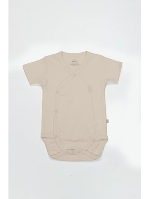 Bistyle Organik Natural Basic Style Kruvaze Yarım Kol Body BS17101 Bej