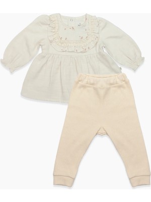 Bistyle 2li Takım Müslin Daisy Flowers 14130 Somon