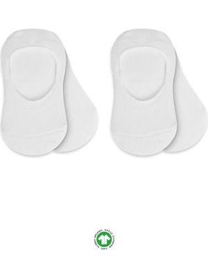 Bistyle 2'li Penye Babet Silikonlu Basic Çorap 30104 Beyaz Beyaz