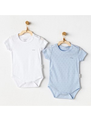 Andywawa AC25554 Sleeve Jacquard 2'li Basic Body Blue White