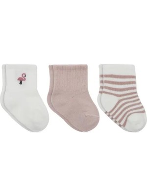 Bistyle Flamingo Girl 3'lü Penye Soket Çorap 10136 Gül Kurusu