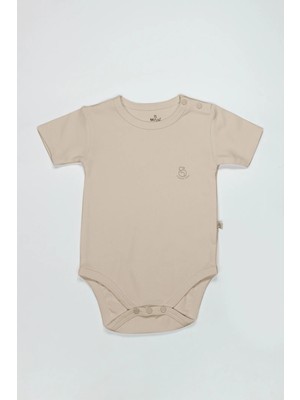 Bistyle Organik Natural Basic Style Yarım Kol Body BS17103 Bej