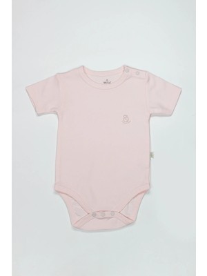 Bistyle Organik Natural Basic Style Yarım Kol Body BS17103 Pembe