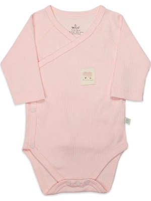 Bistyle Organic Modal Flying Balloons Kruvaze Uzun Kol Body BS17121 Pembe