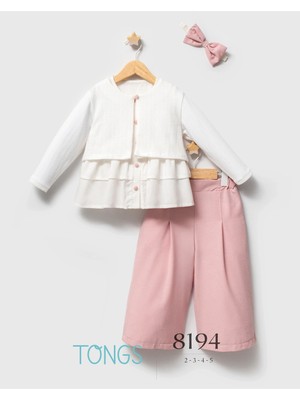 Tongs Baby Tongs Yazlık Üçlü Takım 8194 Pembe