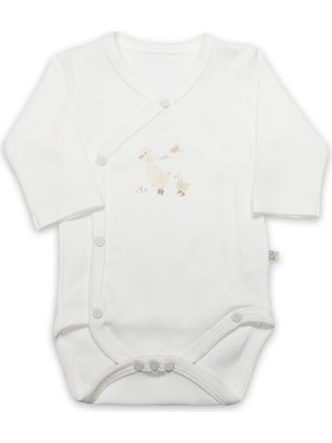 Bistyle Kruvaze Body Uzun Kol Welcome Baby Duck 17108 Sarı