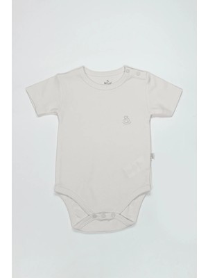 Bistyle Organik Natural Basic Style Yarım Kol Body BS17103 Ekru